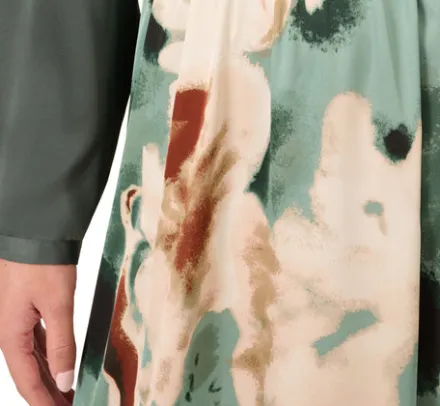 Adrianna Papell Pants & Skirts|Co-Ord Sets*Abstract Print A Line Satin Midi Skirt In Dusty Seafoam Watercolor