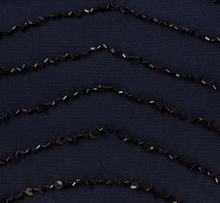 Adrianna Papell Wedding Guest Dresses|Formal Dresses*Art Deco Beaded Blouson Dress With Halter Neckline In Navy Black
