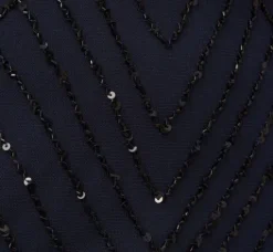 Adrianna Papell Wedding Guest Dresses|Formal Dresses*Art Deco Beaded Blouson Gown In Navy Black