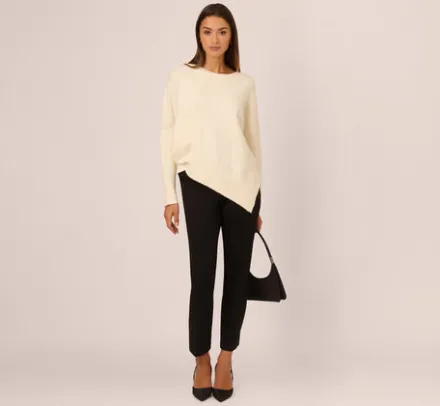 Adrianna Papell Tops & Blouses|Sweaters*Asymmetrical Slouchy Dolman Sleeve Pullover Sweater In