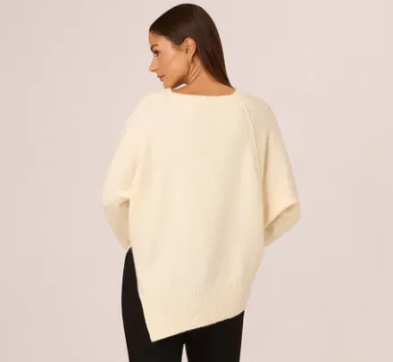 Adrianna Papell Tops & Blouses|Sweaters*Asymmetrical Slouchy Dolman Sleeve Pullover Sweater In