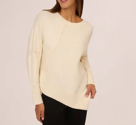 Adrianna Papell Tops & Blouses|Sweaters*Asymmetrical Slouchy Dolman Sleeve Pullover Sweater In