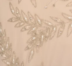 Adrianna Papell Wedding Guest Dresses|Petite-Friendly*Beaded Sleeveless Midi Dress With Sweetheart Neckline In
