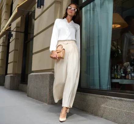 Adrianna Papell Pants & Skirts|Co-Ord Sets*Belted Wide Leg Pants With Pockets In