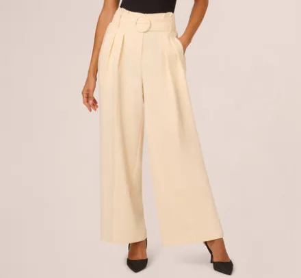 Adrianna Papell Pants & Skirts|Co-Ord Sets*Belted Wide Leg Pants With Pockets In