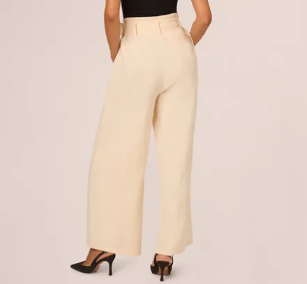 Adrianna Papell Pants & Skirts|Co-Ord Sets*Belted Wide Leg Pants With Pockets In