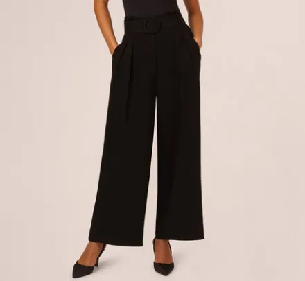 Adrianna Papell Pants & Skirts|Co-Ord Sets*Belted Wide Leg Pants With Pockets In