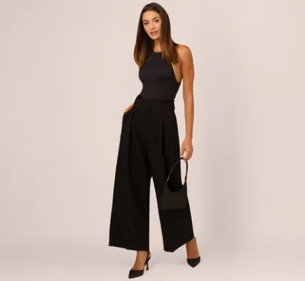 Adrianna Papell Pants & Skirts|Co-Ord Sets*Belted Wide Leg Pants With Pockets In