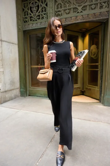 Adrianna Papell Pants & Skirts|Co-Ord Sets*Belted Wide Leg Pants With Pockets In
