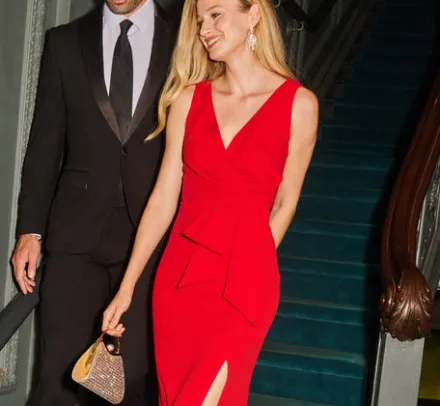 Adrianna Papell Wedding Guest Dresses|Formal Dresses*Bow Front Crepe Gown In Super Red