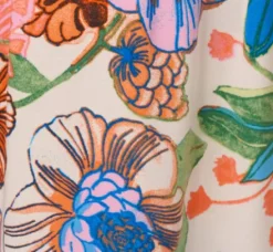 Adrianna Papell Wedding Guest Dresses|Day Dresses*Bright Floral Print Midi Dress With Flutter Sleeves In Blue-Green Multi