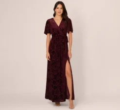 Adrianna Papell Wedding Guest Dresses|Ap Exclusives*Burnout Velvet Maxi Dress In