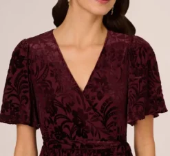Adrianna Papell Wedding Guest Dresses|Ap Exclusives*Burnout Velvet Maxi Dress In