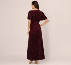 Adrianna Papell Wedding Guest Dresses|Ap Exclusives*Burnout Velvet Maxi Dress In