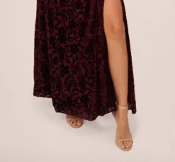 Adrianna Papell Wedding Guest Dresses|Ap Exclusives*Burnout Velvet Maxi Dress In