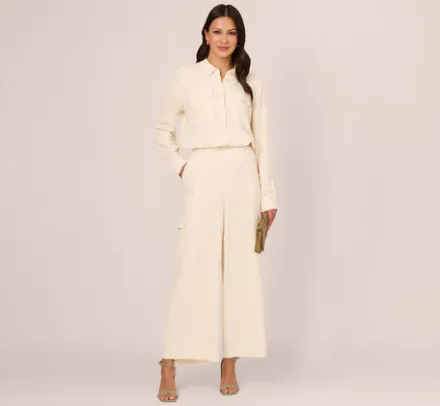 Adrianna Papell Tops & Blouses|Co-Ord Sets*Button Up Utility Top With Pockets In