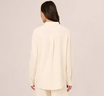 Adrianna Papell Tops & Blouses|Co-Ord Sets*Button Up Utility Top With Pockets In