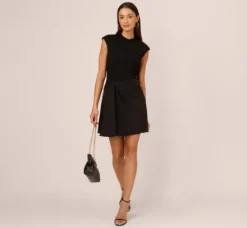 Adrianna Papell Wedding Guest Dresses|Day Dresses*Cap Sleeve A Line Dress With Twisted Waist In