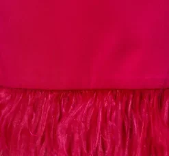 Adrianna Papell Wedding Guest Dresses*Charmeuse Tuxedo Short Sheath Cocktail Dress With Feather Trim In Bright Rose