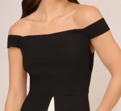 Adrianna Papell Jumpsuits|Day Dresses*Colorblock Off The Shoulder Wide Leg Jumpsuit In Black Ivory