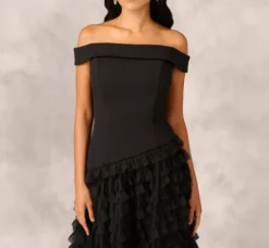 Adrianna Papell Wedding Guest Dresses|Formal Dresses*Combo Fabric Drop Waist Ballgown In