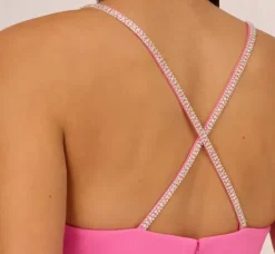 Adrianna Papell Wedding Guest Dresses|Formal Dresses*Cowl Neck Column Gown With Draped Details In Pink Parfait