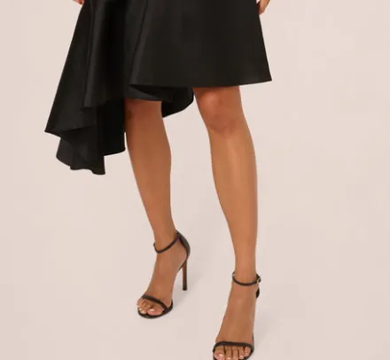 Adrianna Papell Wedding Guest Dresses|Petite-Friendly*Crepe Combo Taffeta Dress In