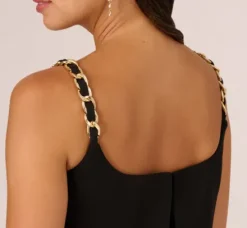 Adrianna Papell Jumpsuits|Day Dresses*Crepe Popover Jumpsuit With Chain Straps In