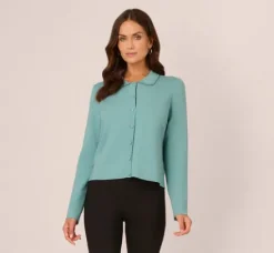 Adrianna Papell Tops & Blouses|Sweaters*Crochet Trim Button Down Cardigan Sweater In