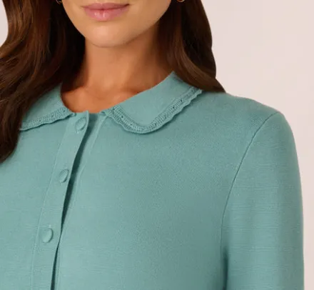 Adrianna Papell Tops & Blouses|Sweaters*Crochet Trim Button Down Cardigan Sweater In