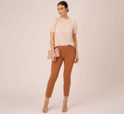 Adrianna Papell Pants & Skirts*Cropped Pull-On Pant With Tailored Details In