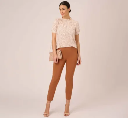 Adrianna Papell Pants & Skirts*Cropped Pull-On Pant With Tailored Details In