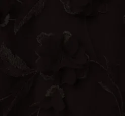 Adrianna Papell Wedding Guest Dresses*3D Floral Embroidered Trapeze Dress With Open Bow Back In