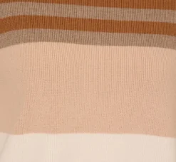 Adrianna Papell Tops & Blouses|Sweaters*Drop Shoulder Boat Neck Color Blocked Sweater In Camel Ht Oatmeal Block Multi