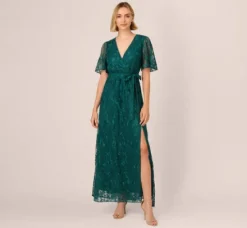 Adrianna Papell Wedding Guest Dresses|Ap Exclusives*Embroidered Lace Maxi Dress In