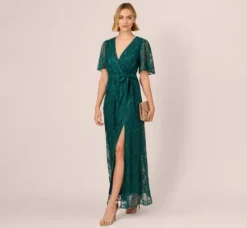 Adrianna Papell Wedding Guest Dresses|Ap Exclusives*Embroidered Lace Maxi Dress In