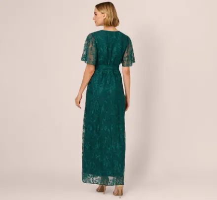 Adrianna Papell Wedding Guest Dresses|Ap Exclusives*Embroidered Lace Maxi Dress In