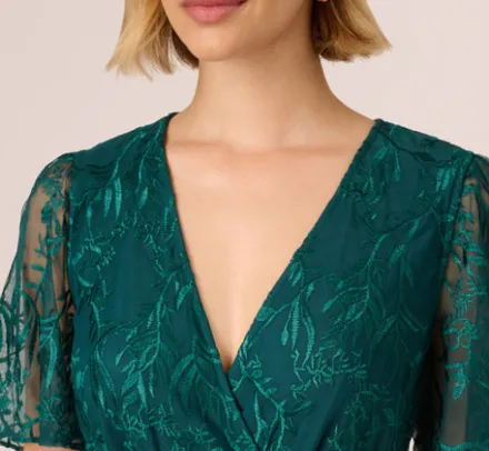 Adrianna Papell Wedding Guest Dresses|Ap Exclusives*Embroidered Lace Maxi Dress In