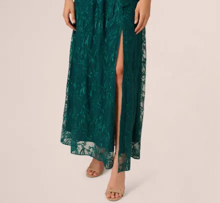 Adrianna Papell Wedding Guest Dresses|Ap Exclusives*Embroidered Lace Maxi Dress In