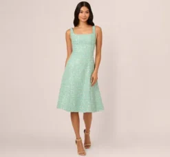 Adrianna Papell Wedding Guest Dresses|Petite-Friendly*Fit And Flare Sequin Boucle Dress In