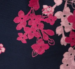 Adrianna Papell Wedding Guest Dresses|Grandmother Of The Bride & Groom*Floral Jacquard Ankle Length Dress With Off The Shoulder Neckline In Navy Pink Multi