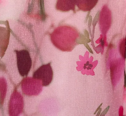 Adrianna Papell Jumpsuits*Floral Print Organza Sleeveless Jumpsuit With Self Tie Waist In Pink Multi