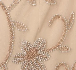 Adrianna Papell Wedding Guest Dresses|Formal Dresses*Flourish Beaded Halter Gown With Open Back In