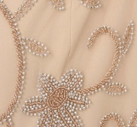 Adrianna Papell Wedding Guest Dresses|Formal Dresses*Flourish Beaded Halter Gown With Open Back In