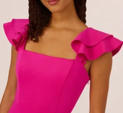 Adrianna Papell Wedding Guest Dresses|Formal Dresses*Flutter Sleeve Mermaid Gown In