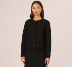 Adrianna Papell Tops & Blouses|Sweaters*Fray Trimmed Cardigan Sweater With Long Sleeves In