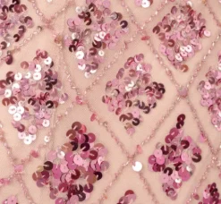 Adrianna Papell Wedding Guest Dresses|Formal Dresses*Geometric Sequin Beaded Gown With Scoop Neckline In Pink Multi