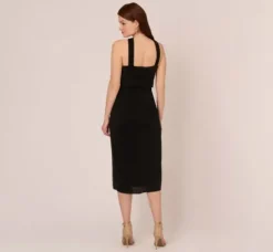 Adrianna Papell Wedding Guest Dresses|Day Dresses*Halter Cocktail Dress With Faux Wrap Skirt In