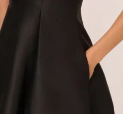 Adrianna Papell Wedding Guest Dresses|Day Dresses*Halter Mikado Dress With Jeweled Ring Accent In