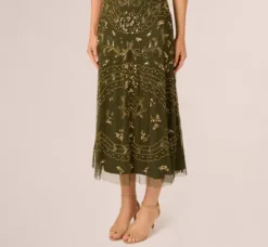 Adrianna Papell Wedding Guest Dresses|Formal Dresses*Hand-Beaded Ankle-Length Dress In